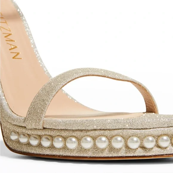 Stuart Weitzman Nudistdisco Pearl Platform Sandals - Picture 2 of 2